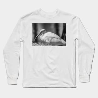 Gatorland American white ibis black and white Long Sleeve T-Shirt